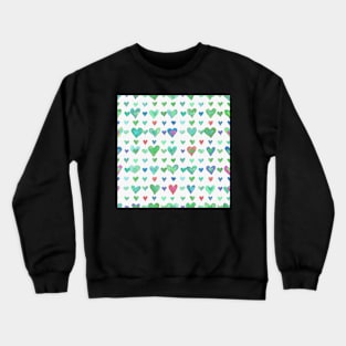 Hearts watercolor surface pattern Crewneck Sweatshirt